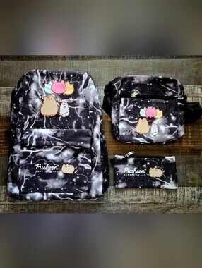 3pc Kitty Cat Backpack, Lunch Bag, Pencil Case Set! Canvas & Sturdy BRAND NEW!!